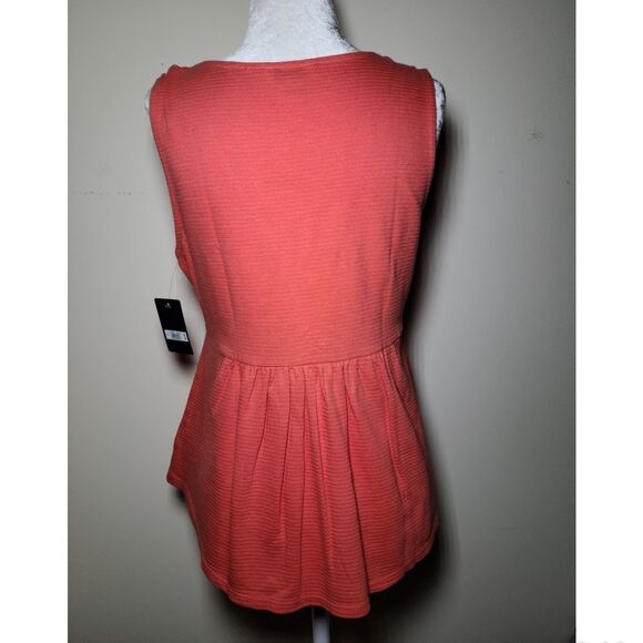 NWT|Lucky Brand Sleeveless Knot Front Peplum Top, SMALL - Picture 2 of 5